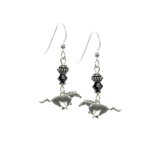 Black Mustang Earrings