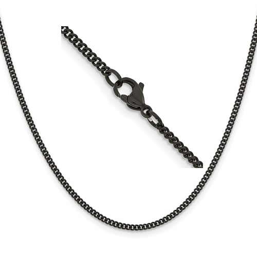 Black Plated Curb Chain