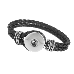 Ginger Snaps Black Leather Bracelet