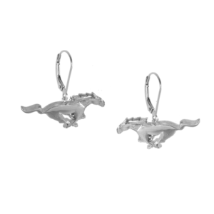 Sterling Mustang Pony Leverback Earrings