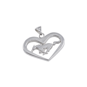 Sterling Pony Heart Pendant