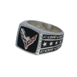 C8 Corvette Enameled Diamond Ring