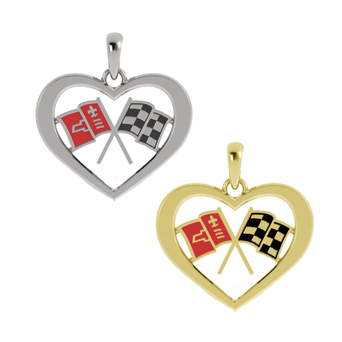 C2 Corvette Heart Pendant