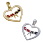 Late C3 Corvette Heart Pendant